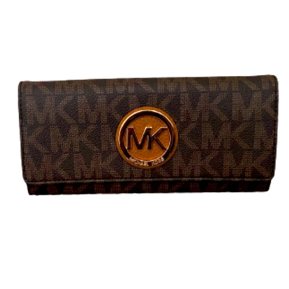 Michael Kors Fulton Flap Continental Wristlet Wallet.